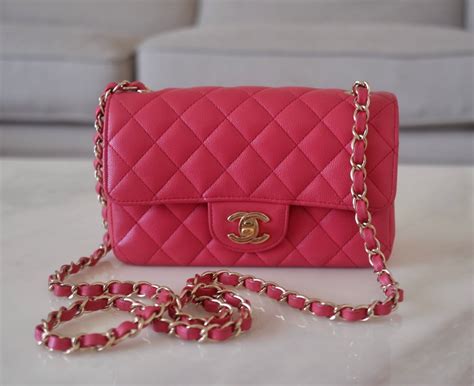 chanel 17c pink|Chanel 17C Cuba MINI Rectangular CAVIAR Dark Pink / Coral.